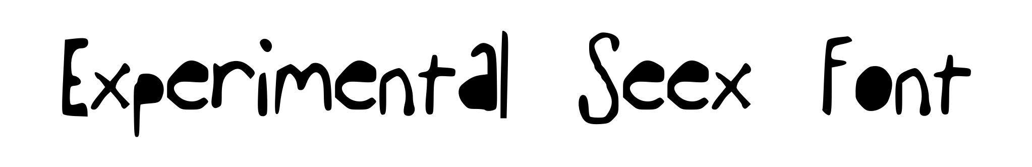 Experimental Seex Font