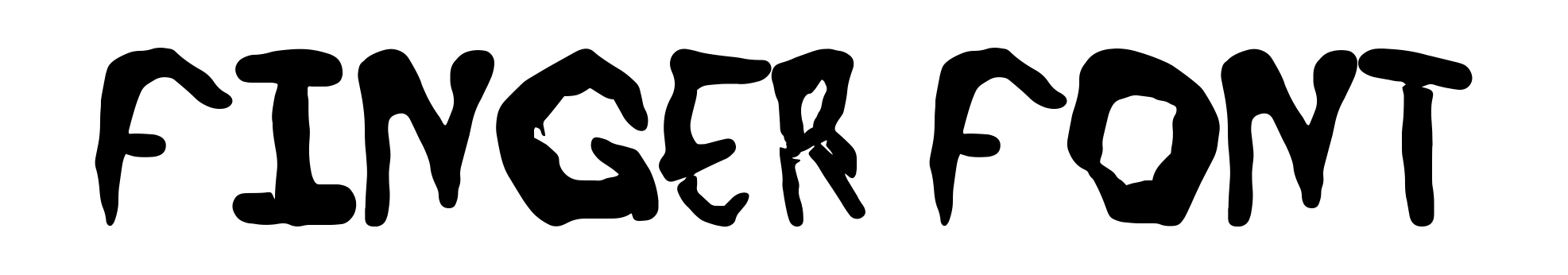 Finger font
