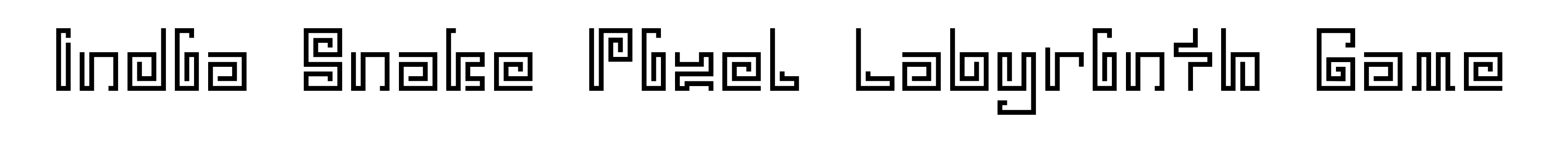 India Snake Pixel Labyrinth Game