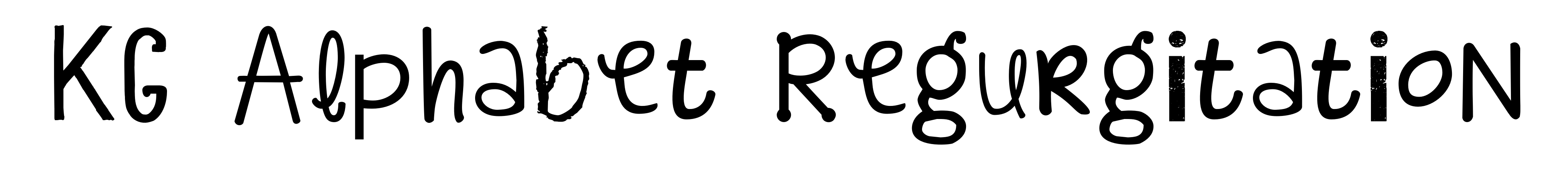 KG Alphabet Regurgitation