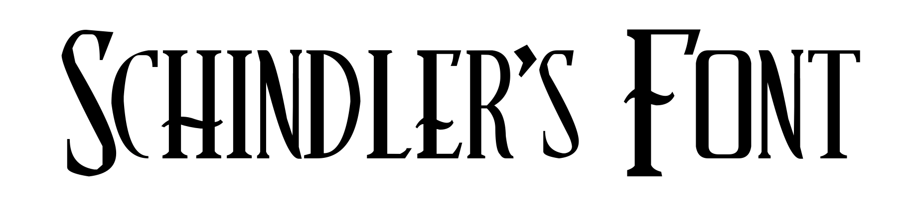 Schindler's Font