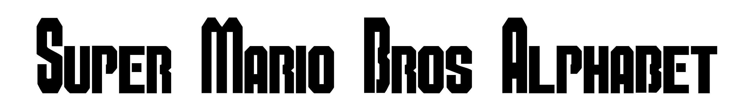 Super Mario Bros Alphabet