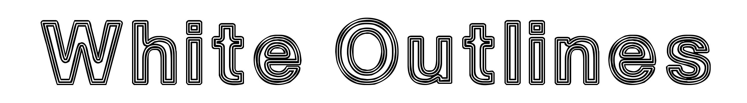 White Outlines