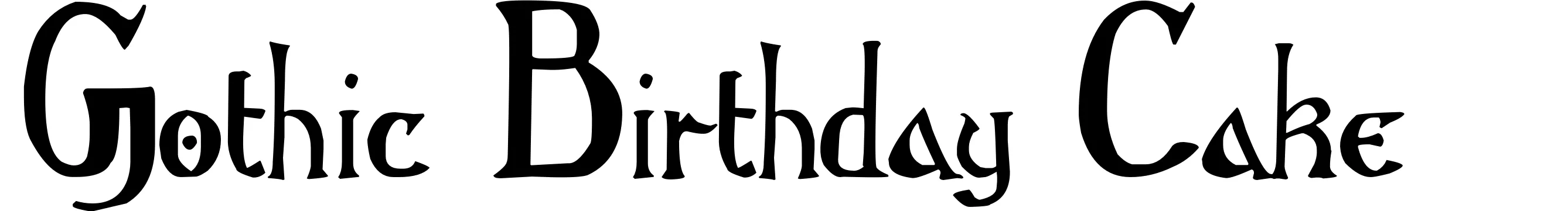 Gothic Birthday Cake