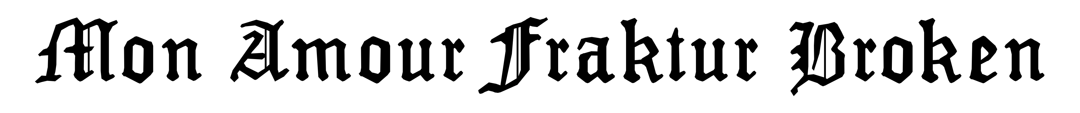 Mon Amour Fraktur Broken