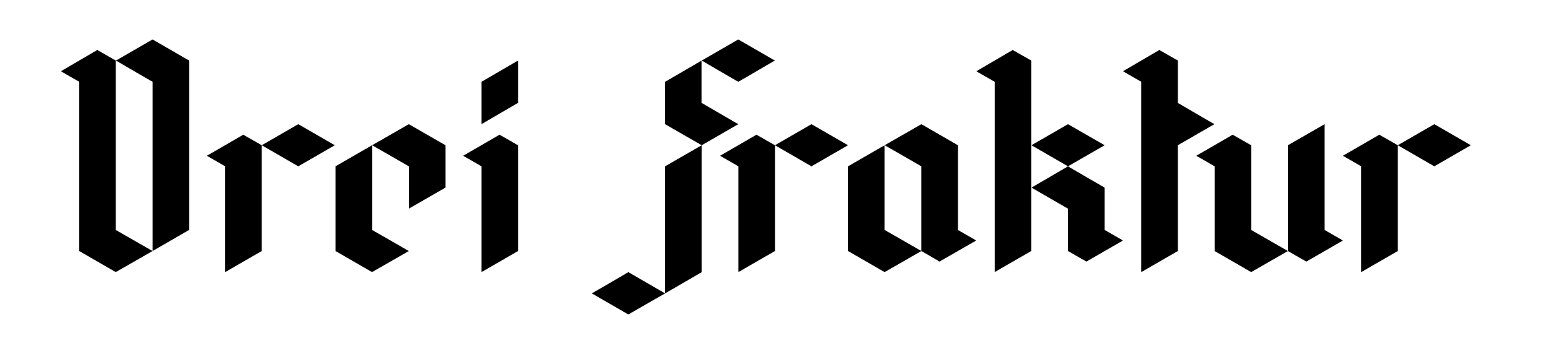 Drei Fraktur