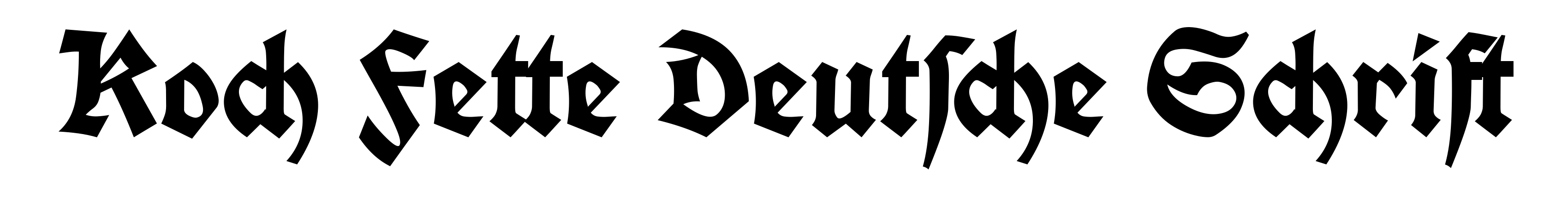 Koch Fette Deutsche Schrift