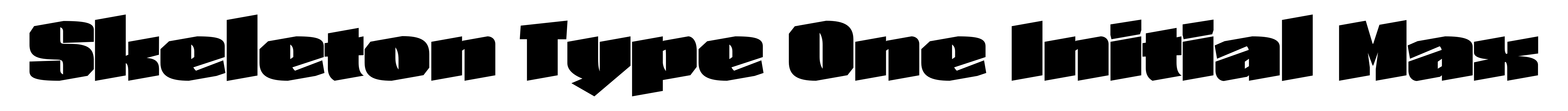 Skeleton Type One Initial Max