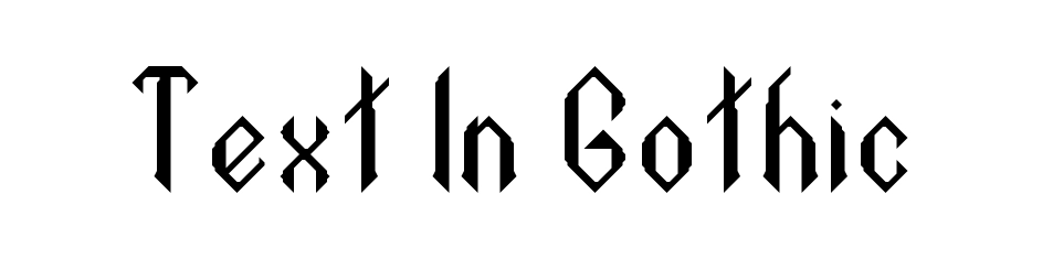 Text In Gothic