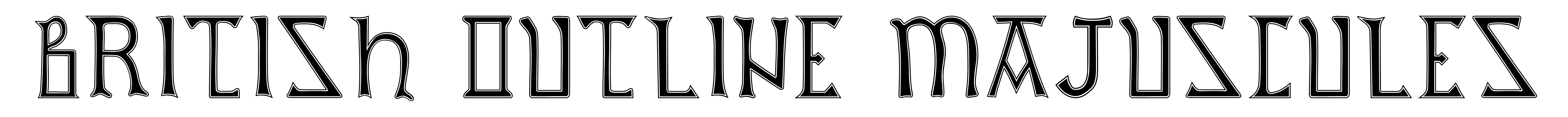 British Outline Majuscules
