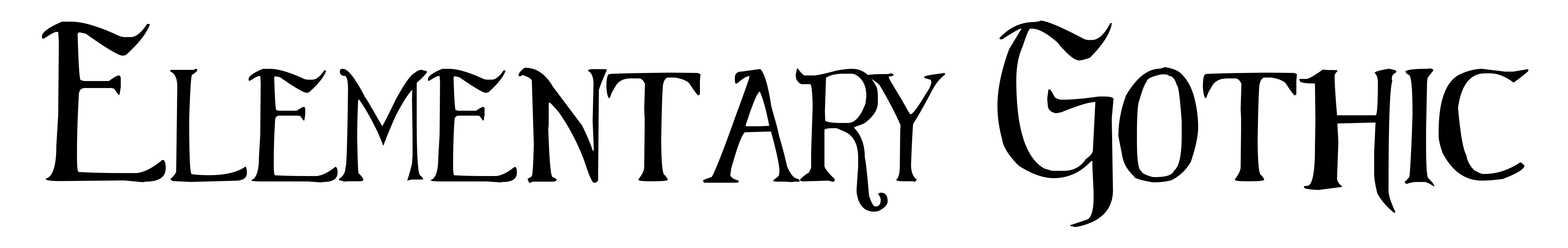 Elementary Gothic