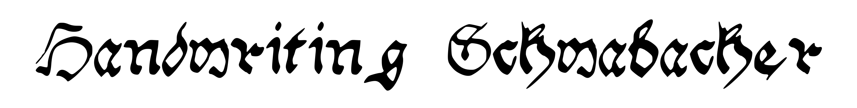 Handwriting Schwabacher