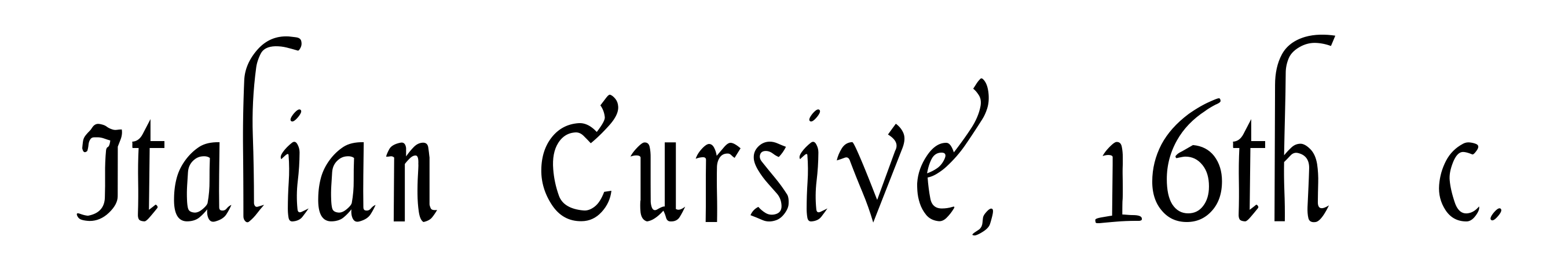 Italian Cursive, 16th c.