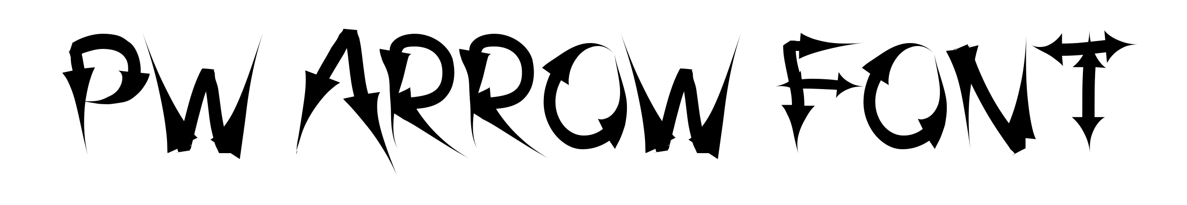PW Arrow font