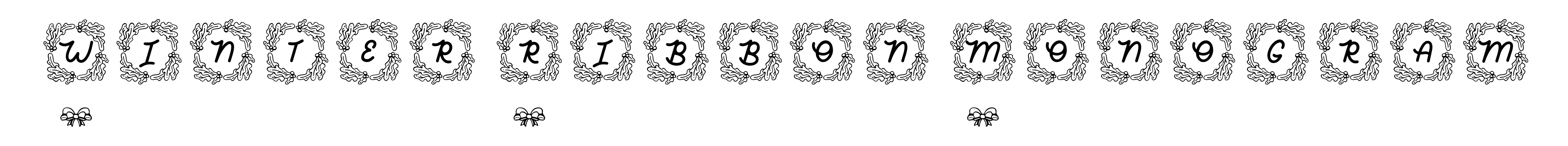 Winter Ribbon Monogram