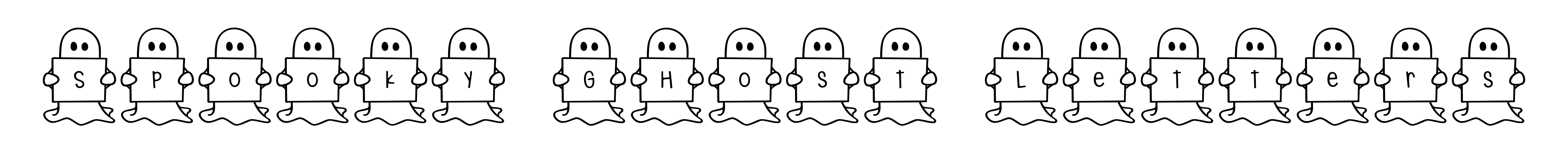 Spooky Ghost Letters