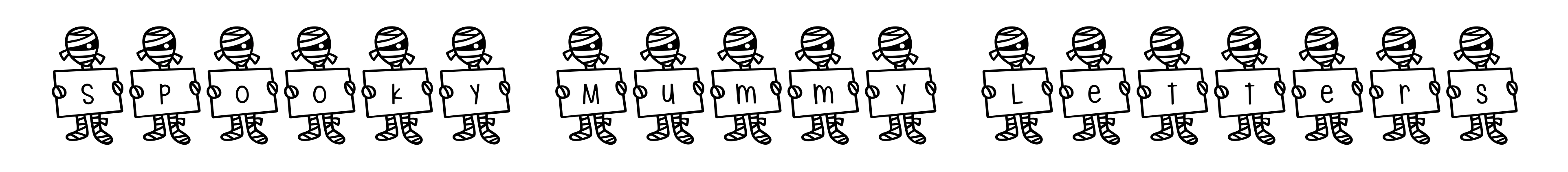 Spooky Mummy Letters