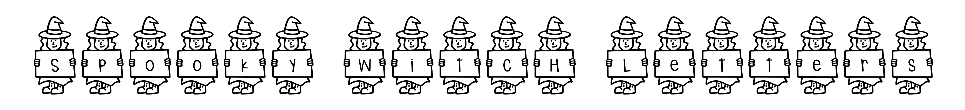 Spooky Witch Letters
