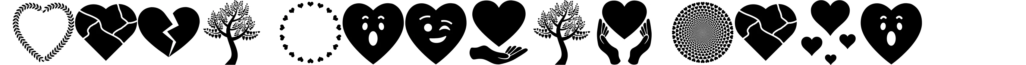 Font Hearts Love