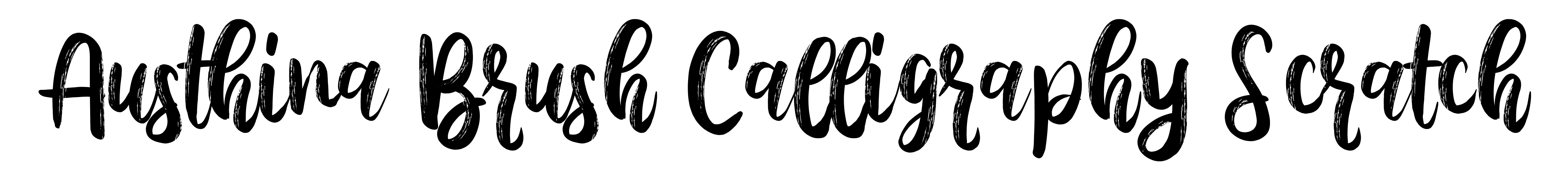 Austhina Brush Calligraphy Scratch