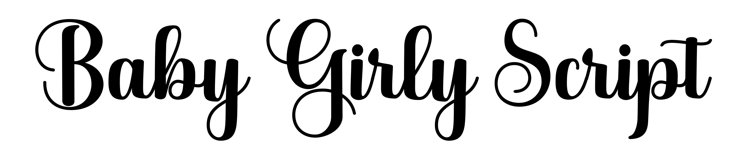 Baby Girly Script