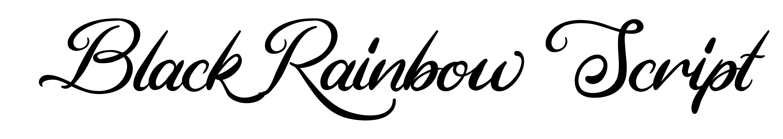 Black Rainbow Script