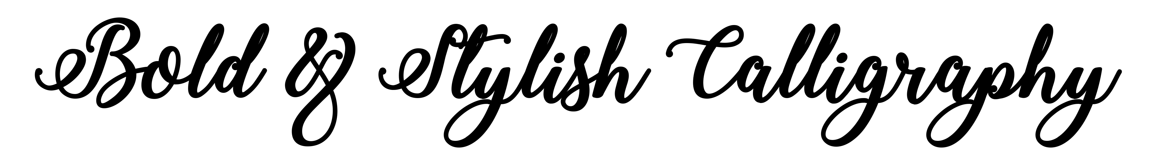Bold & Stylish Calligraphy