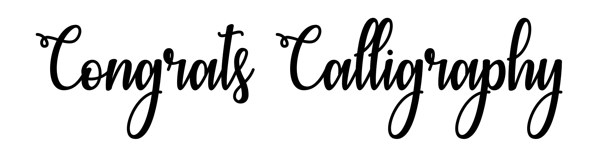 Congrats Calligraphy