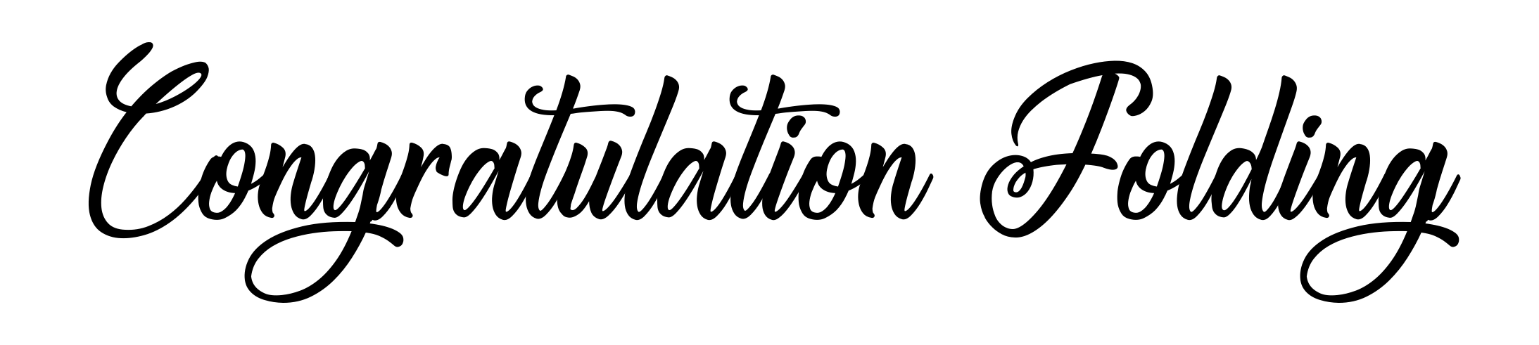 Congratulation Folding