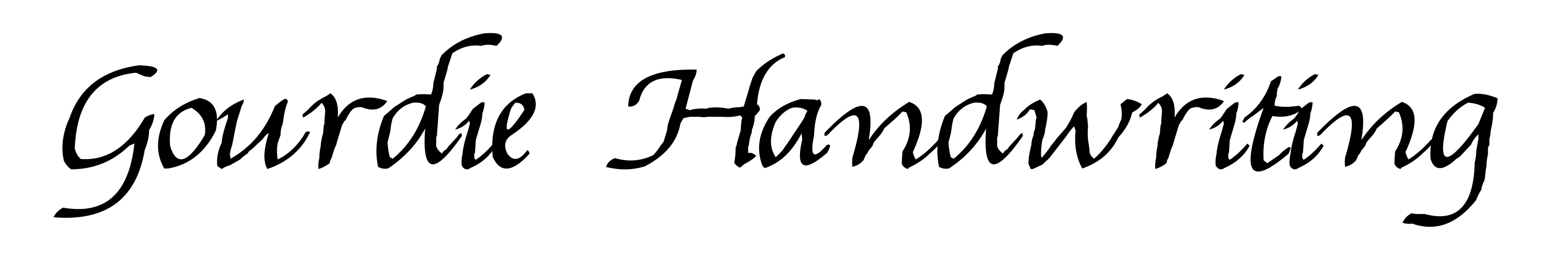 Gourdie Handwriting
