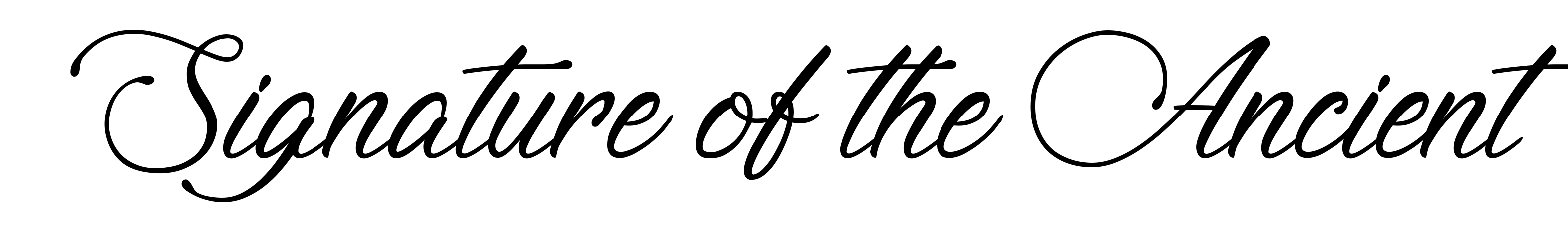 Signature of the Ancient