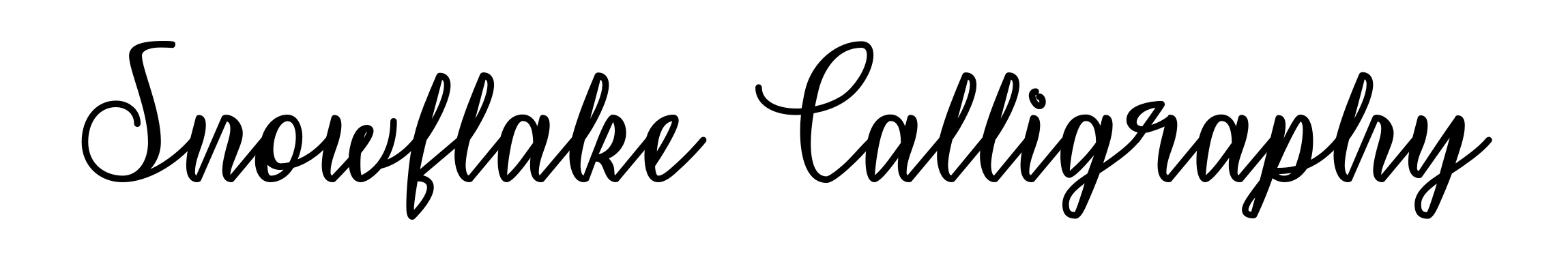 Snowflake Calligraphy