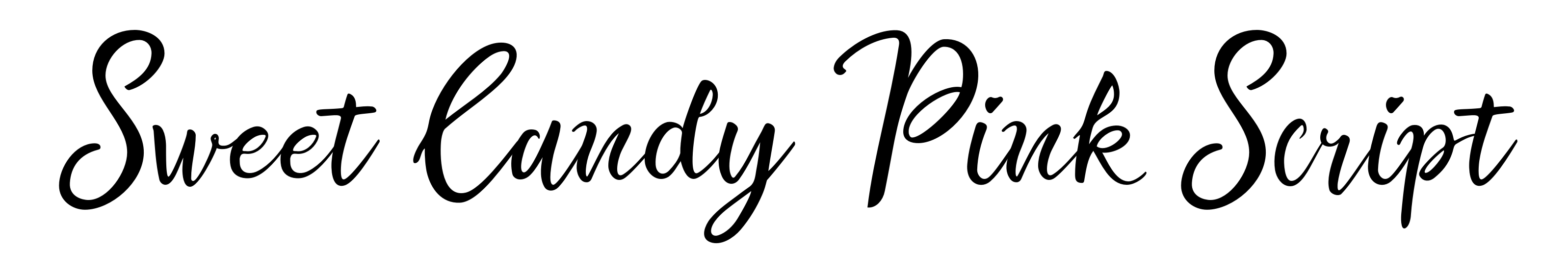 Sweet Candy Pink Script
