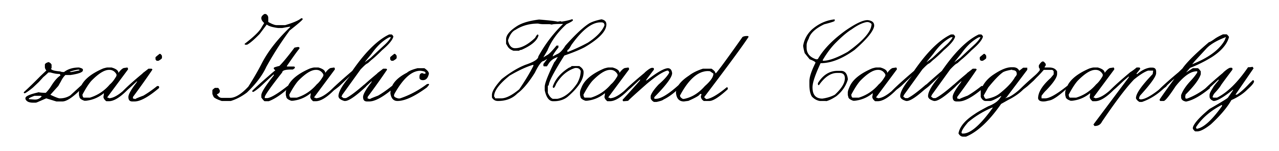 zai Italic Hand Calligraphy