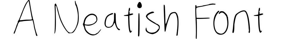 A Neatish Font