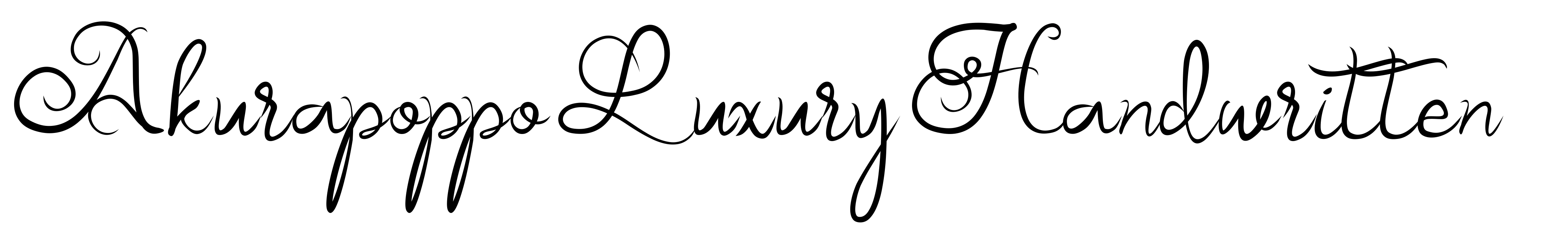 Akurapoppo Luxury Handwritten