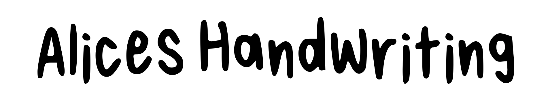 Alices Handwriting