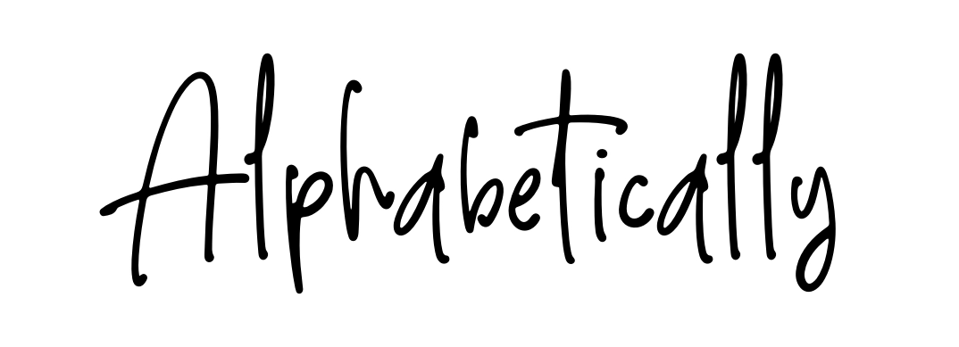 Alphabetically