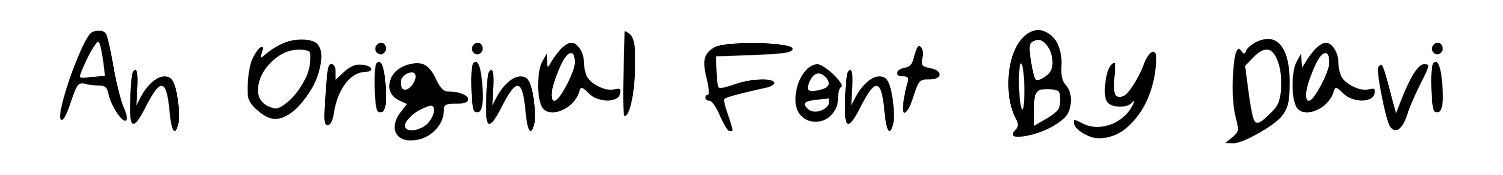 An Original Font By Davi