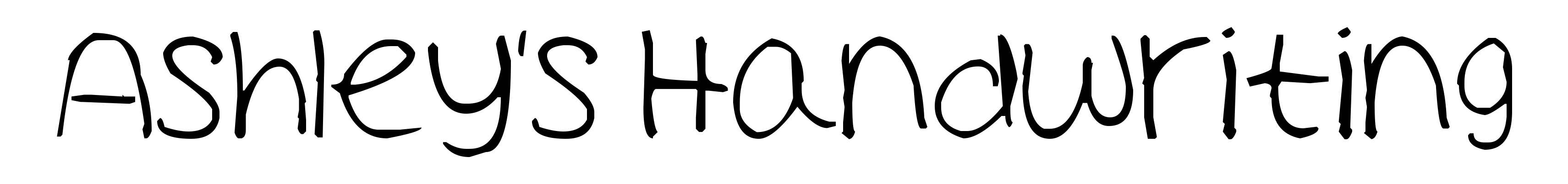 Ashley's Handwriting