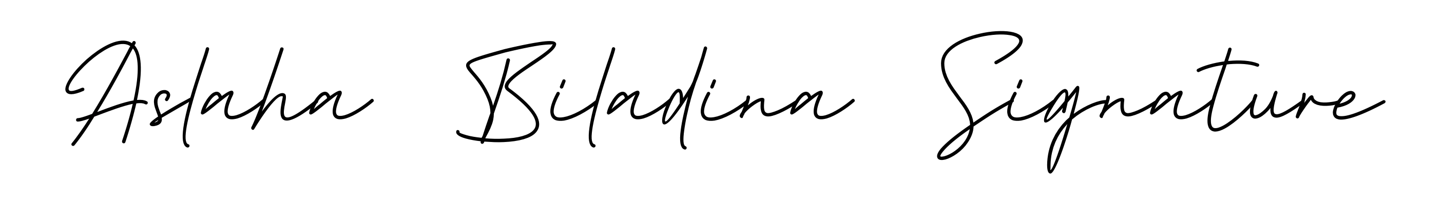 Aslaha Biladina Signature