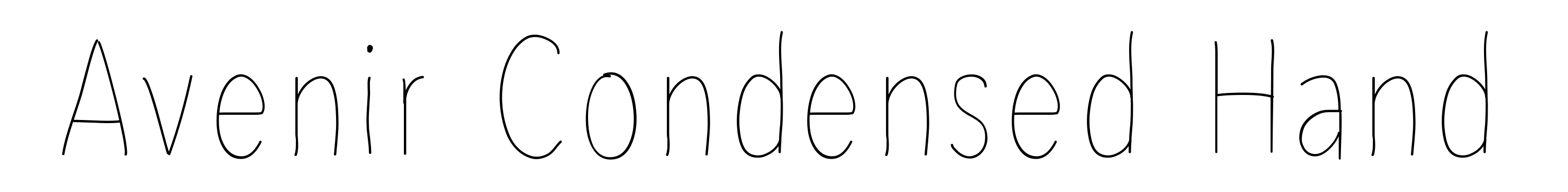 Avenir Condensed Hand