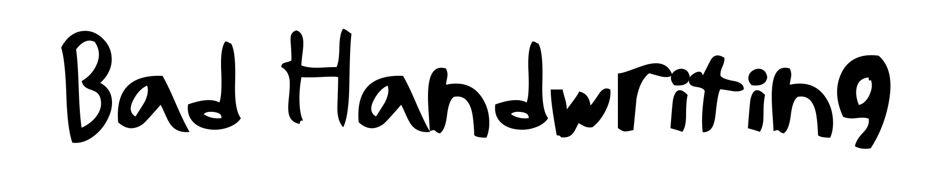 Bad Handwriting
