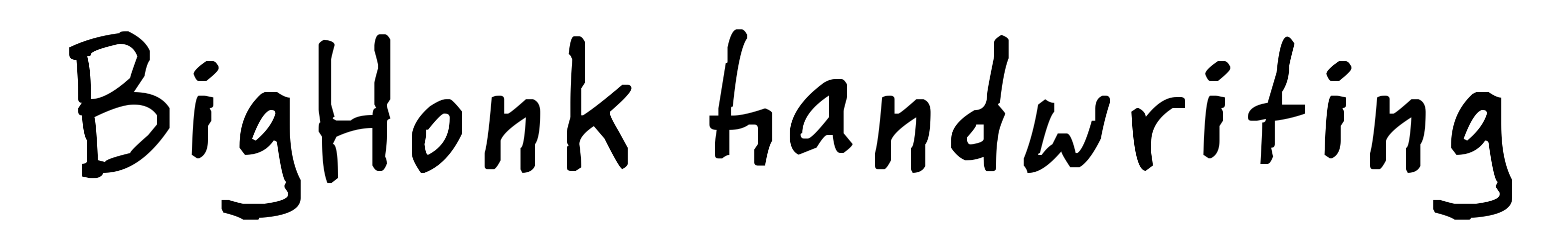 BigHonk handwriting
