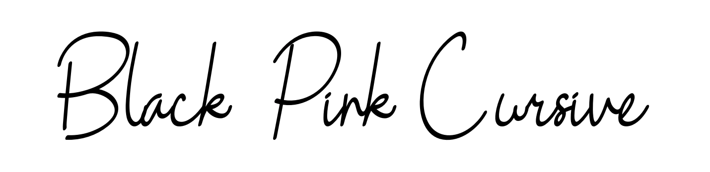 Black Pink Cursive