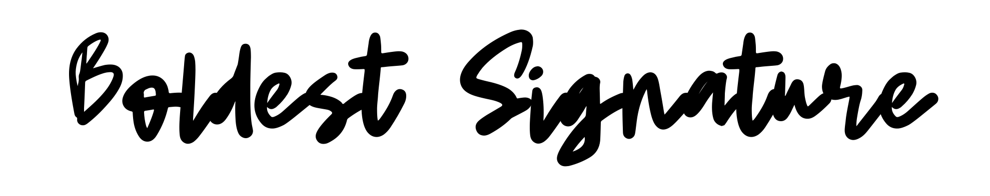 Boldest Signature