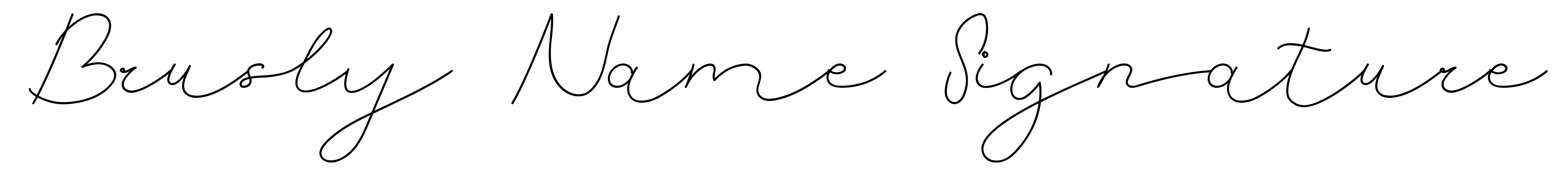 Brusly Name Signature