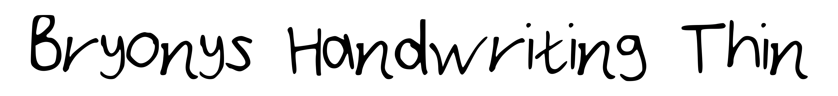 Bryonys Handwriting Thin