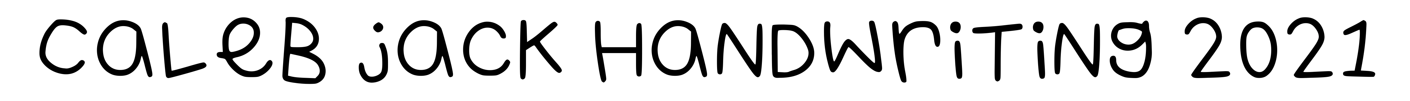 Caleb Jack Handwriting 2021