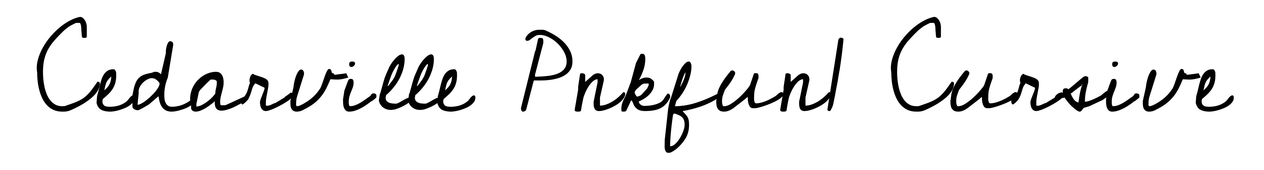 Cedarville Pnkfun1 Cursive